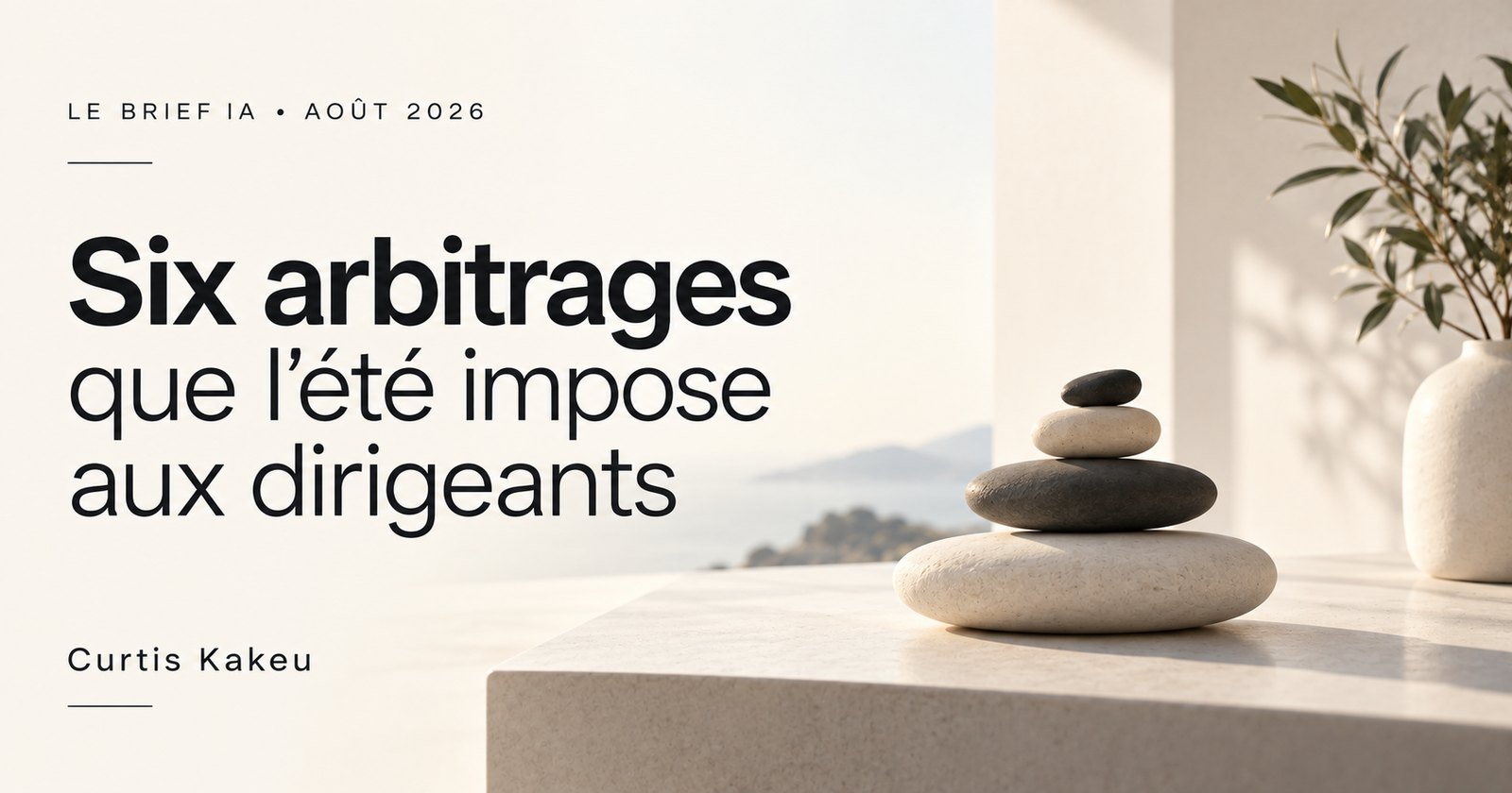 Le Brief IA d’août 2026 : « Six arbitrages que l’été impose aux dirigeants », par Curtis Kakeu